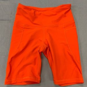 Old Navy active orange biker shorts size small